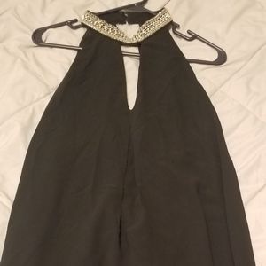 Black chiffon dress